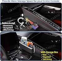 Vista 2 de Bolsa de almacenamiento para palanca de cambios compatible con Chevrolet Corvette C8 2020-2025, bolsa organizadora de almacenamiento lateral