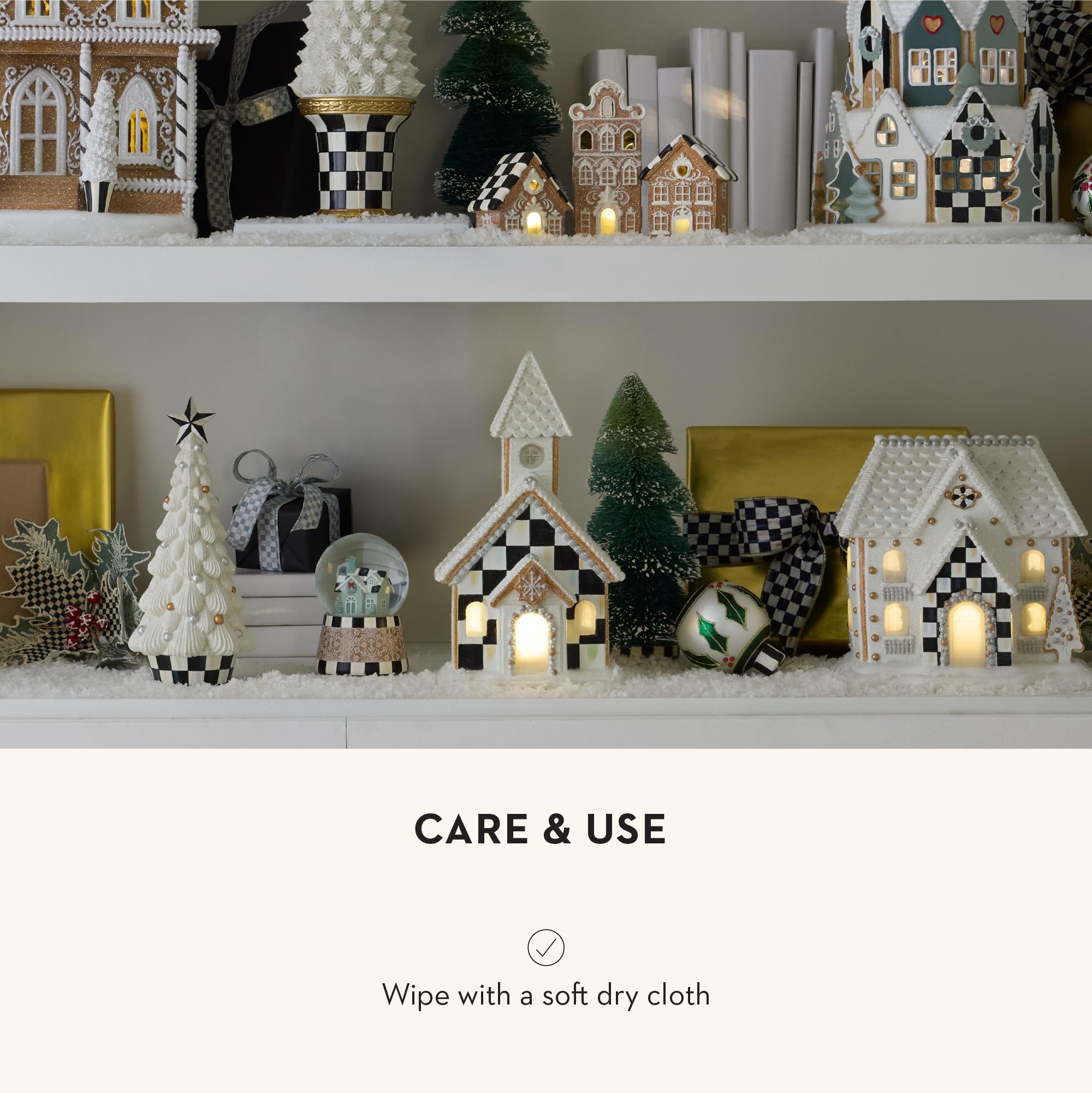 Amazon.com: MACKENZIE-CHILDS Gingerbread Illuminated Building