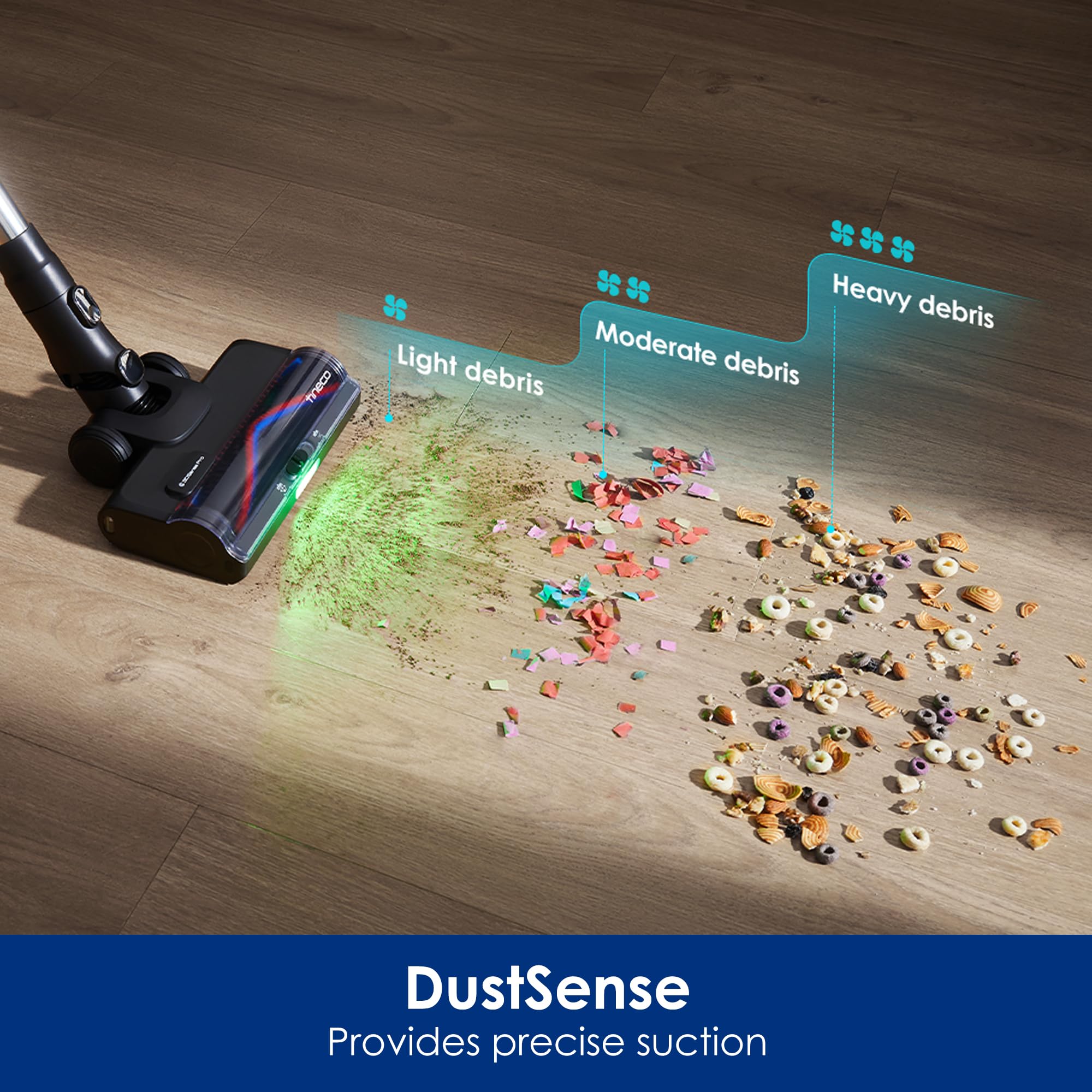 Tineco PURE ONE S70 Odkurzacz bezprzewodowy, mocne ssanie 200 AW, ulepszony system czyszczenia 3DSense Pro, inteligentny system czyszczenia, ulepszone komórki kieszonkowe