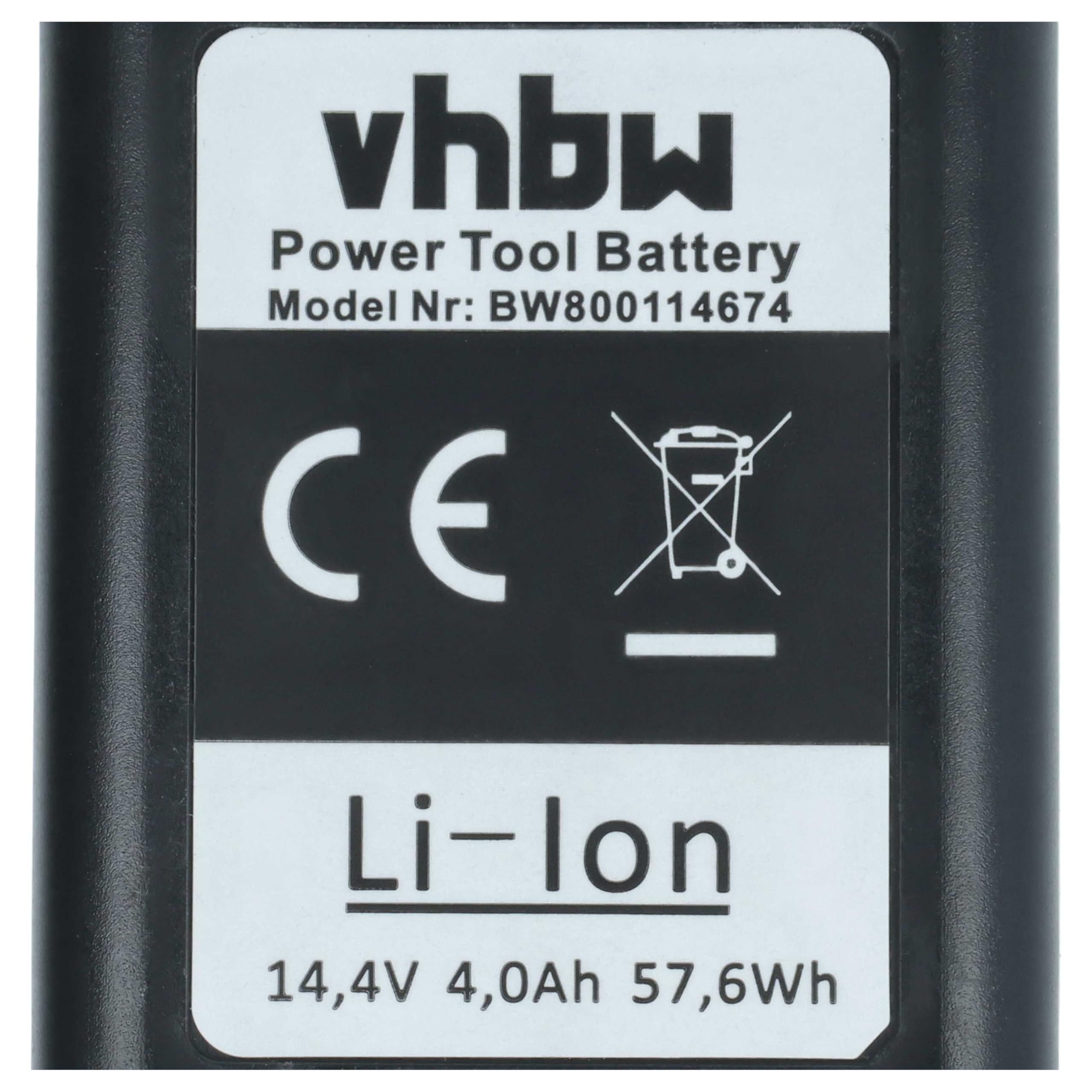 vhbw Batería Compatible con Gesipa Accubird, Firebird, Firebird Gold Edition Herramienta, Remachadora para Remaches Ciegos (4000 mAh, Li-Ion, 14,4 V)