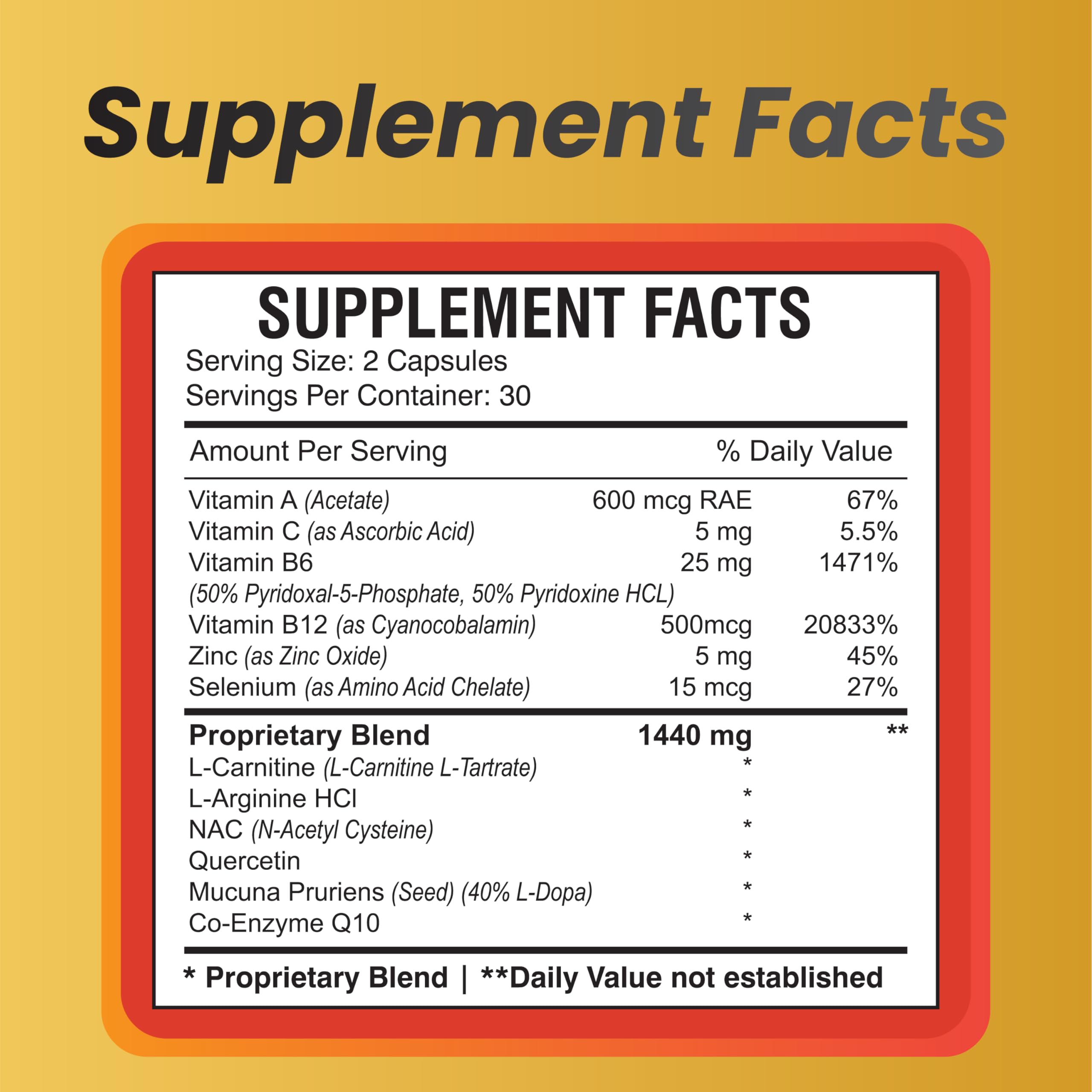 Motility Max – Supports Sperm Motility & Reproductive Health Promotes Healthy Blood Flow, Libido & Testosterone Levels Antioxidant Formula with L-Arginine, L-Carnitine & Essential Nutrients 60 Capsule — Amazon image 6