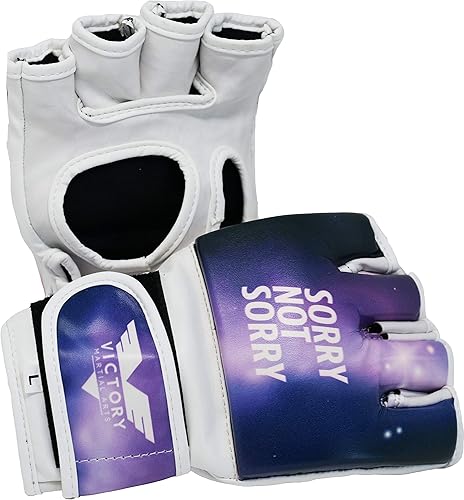 Miniatura 2 de Guantes de boxeo para mujer, de piel sintética, sin dedos, para kickboxing, sparring, Muay Thai y bolsa pesada