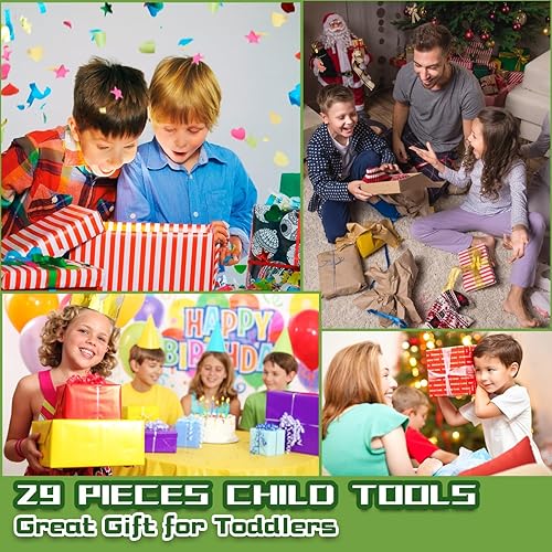 Miniatura 8 de Motosierra para niños, 29 piezas de motosierra de juguete para niños, motosierra falsa para niños, motosierra de juguete para niños, motosierra de