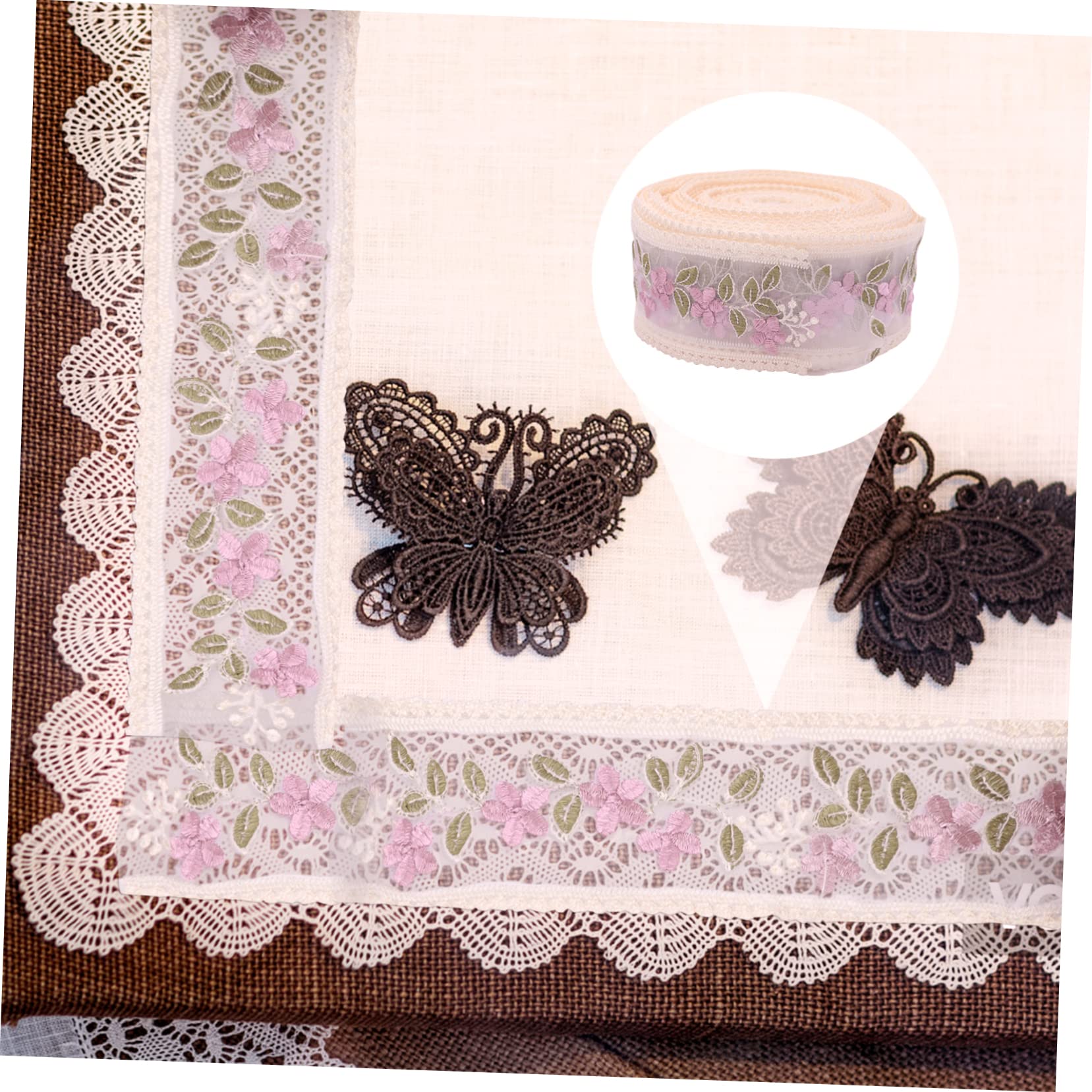 Angoily Accesorios De Encaje Bordado Cinta De Encaje De Yardas Para Ropa Manualidades Apliques De Boda