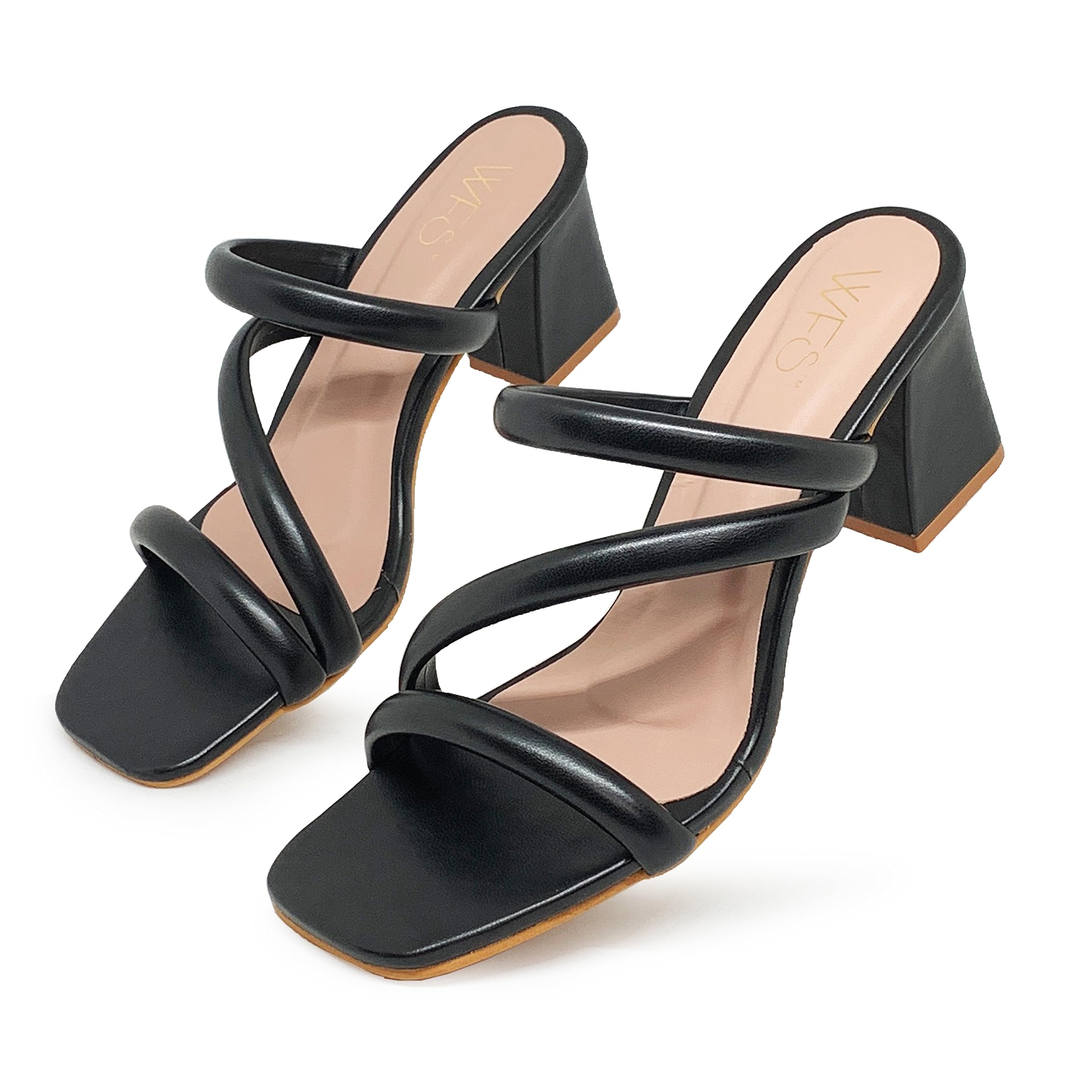 WFS Women Black 2.5 Inch Block Heel Sandal,Black,37 (B0CGM4WL1W) Amazon Price History, Amazon Price Tracker