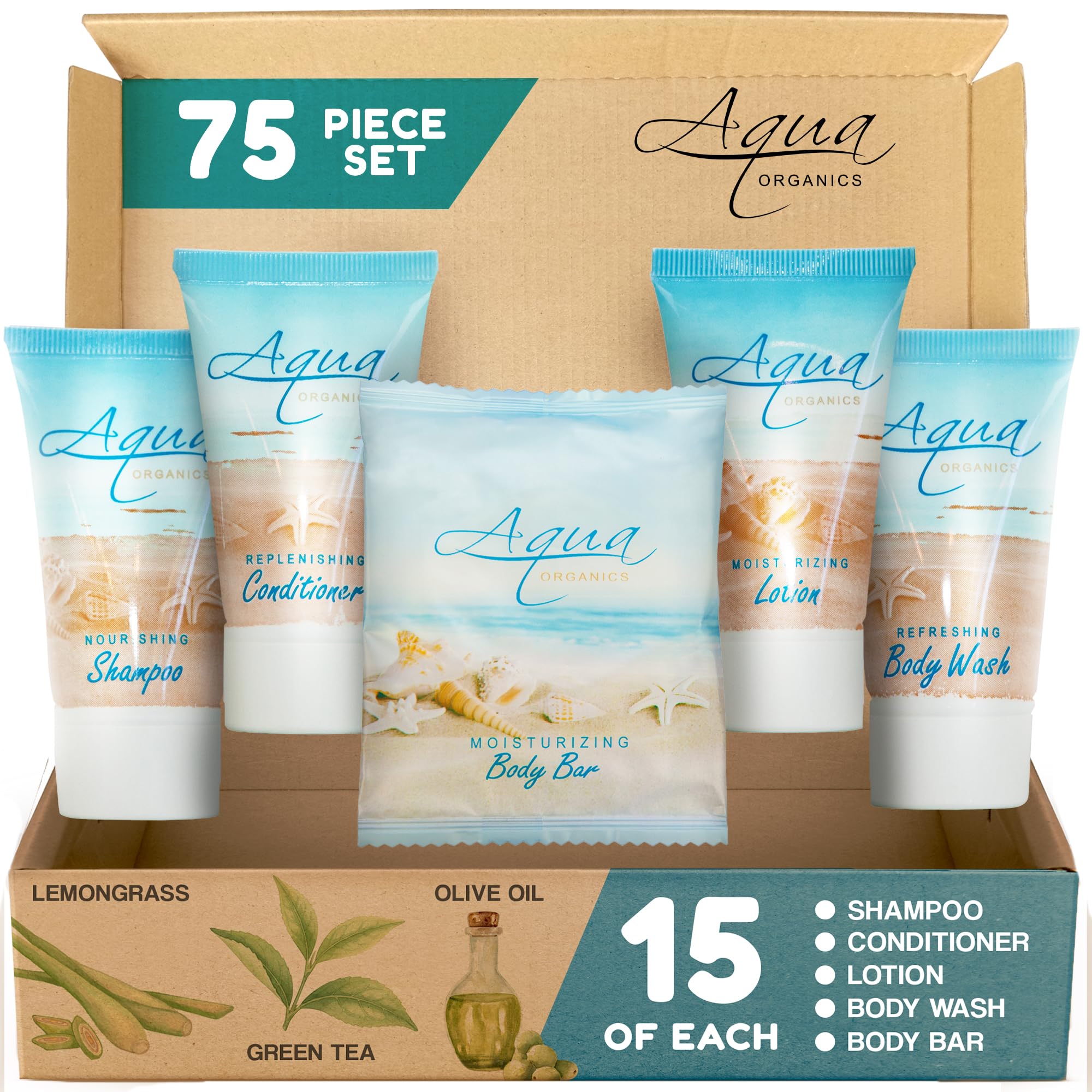 Amazon.com : Aqua Organics Hotel Soaps & Toiletries Bulk Set | 1