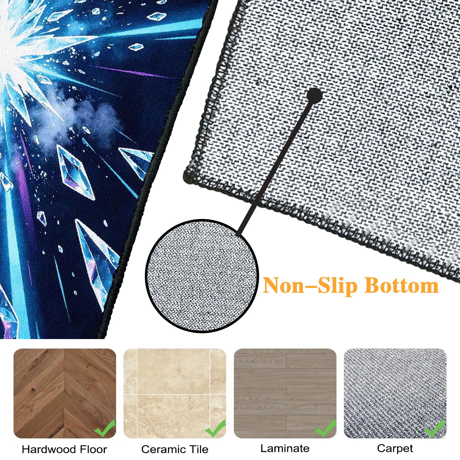 Tapis de Sol Esports 3D Tapis de Chambre de Salon de Jeu 60 x 120 cm