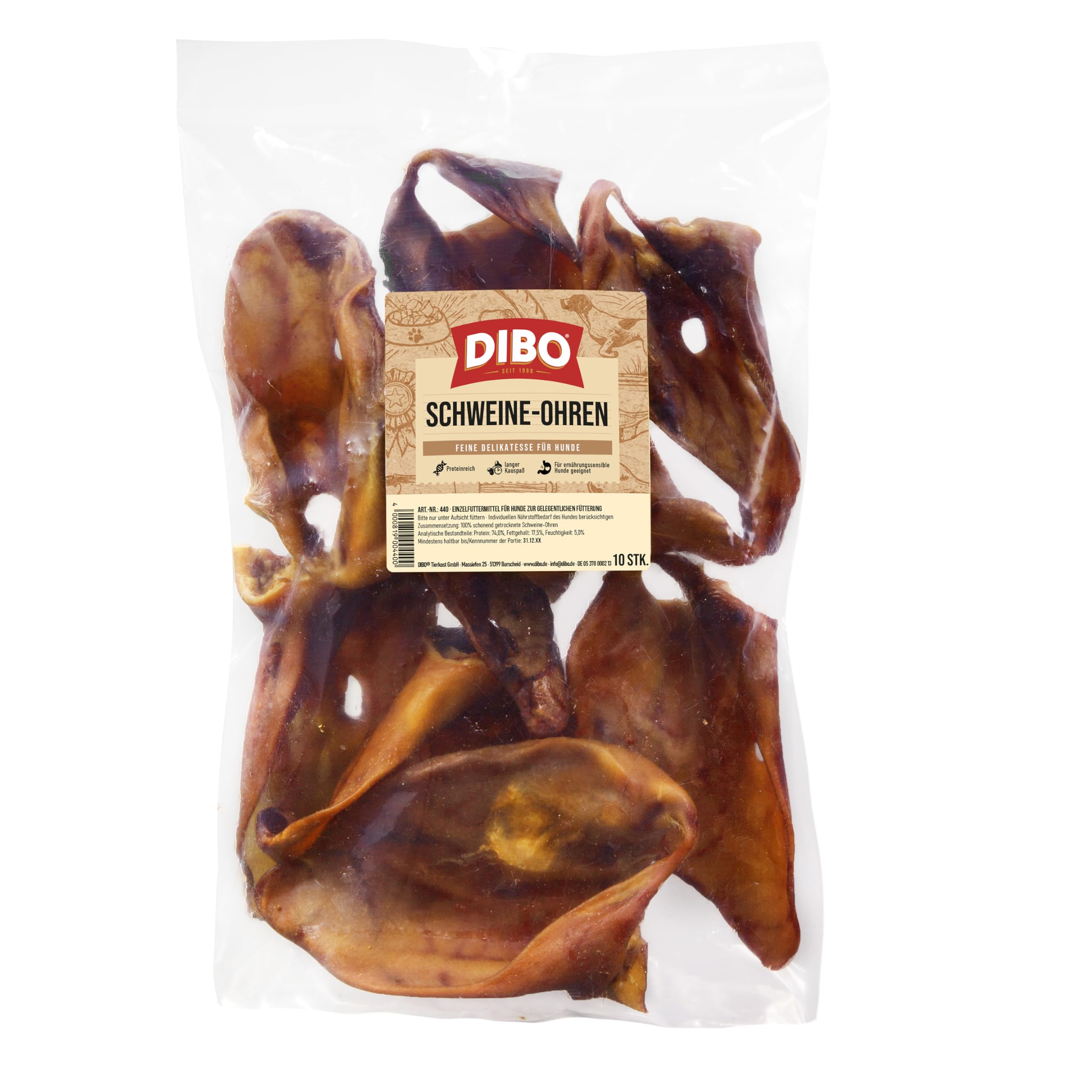 DIBO Lot de 10 Petites collations Naturelles à mâcher ou friandises pour Chien - sans Produits Chimiques