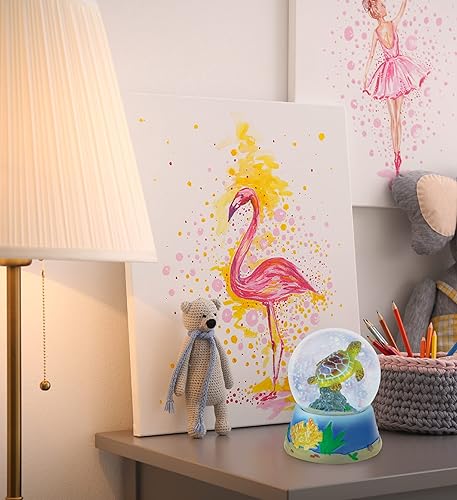 Miniatura 6 de CoTa Global Globo de nieve de tortuga marina Figura brillante de globo de agua con purpurina brillante, adorno coleccionable para decoración del