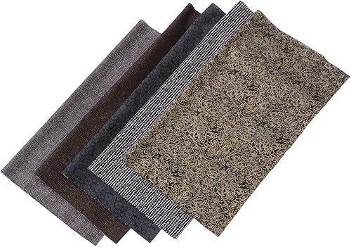 Miniatura 9 de Exceart - Juego de 5 piezas de tela de algodón de Navidad con cuadrados de tela de remiendo de tela hecha a mano para manualidades, guirnaldas de