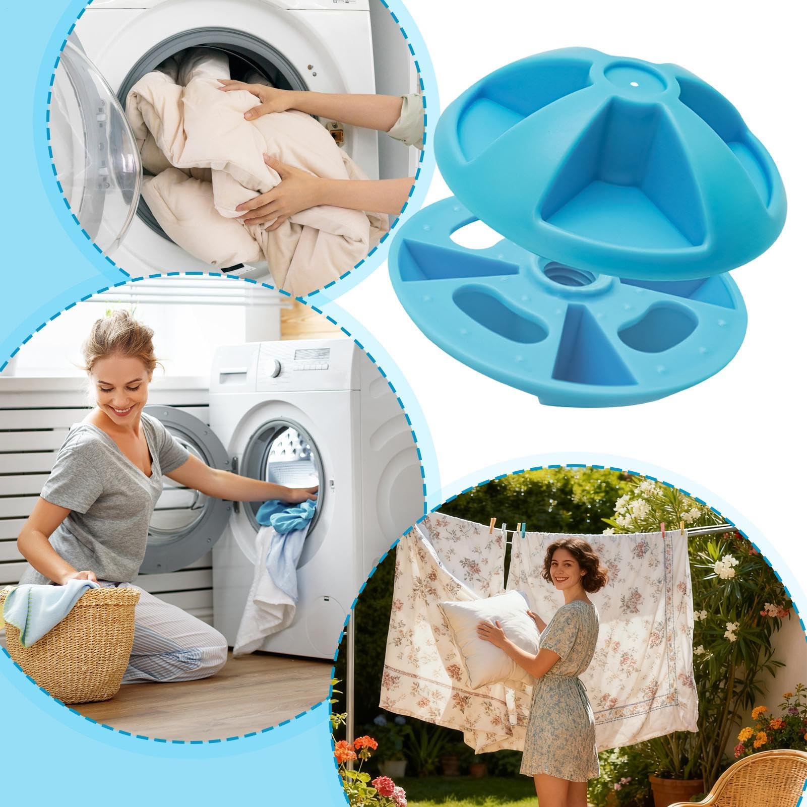 Generico Anti enchevêtrement pour draps | Épingles détachables | Évitez l'agrégation des Lenzoles dans un sèche-linge, pour la maison d'hôtel Couvertures housses de couette, tapis linge de tissu