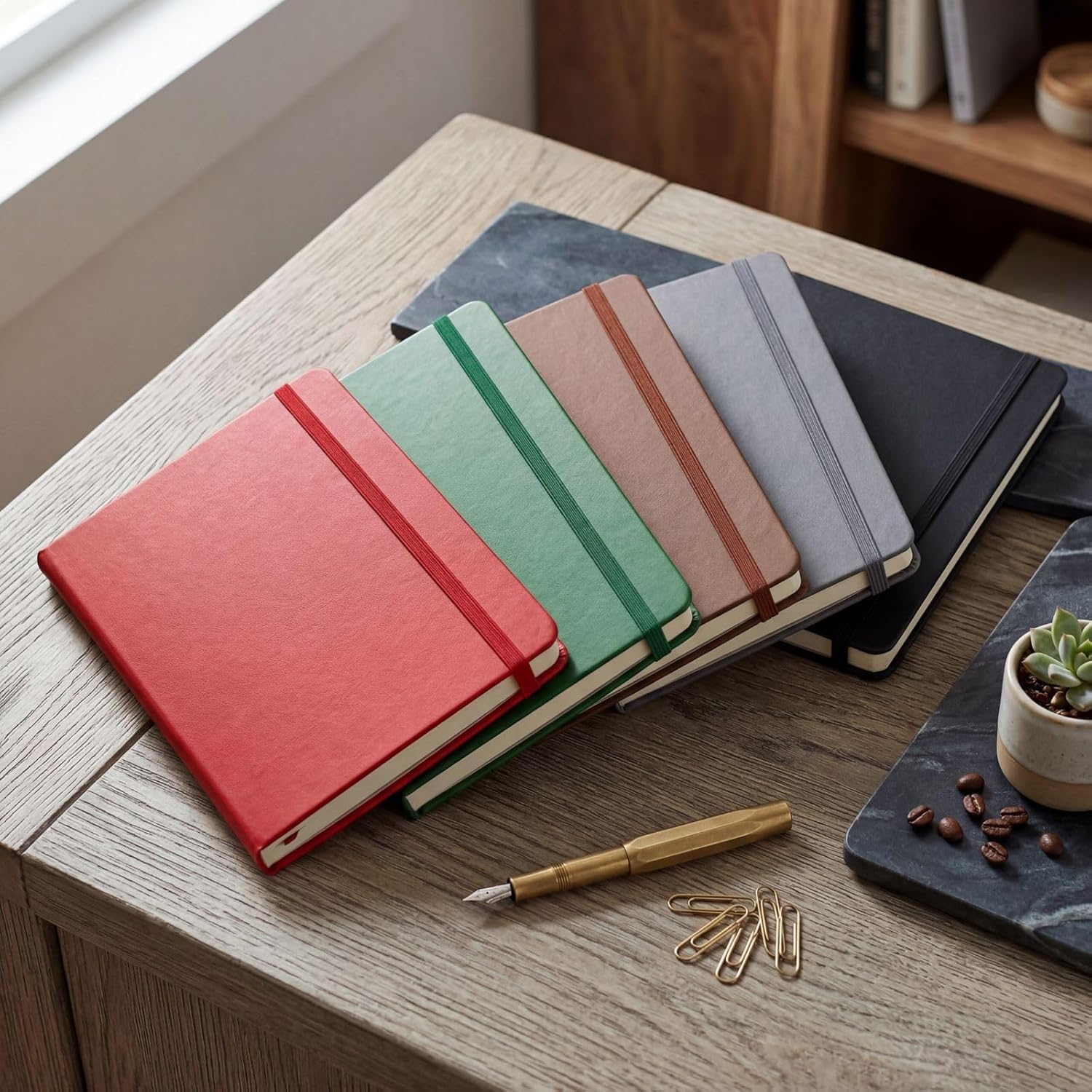Anupam Fluct - Cuaderno rayado, 160 páginas, diario rayado, diario de papel grueso de 80 g/m², acabado mate A4, tapa de PVC, para escribir, suministros escolares de oficina (negro)