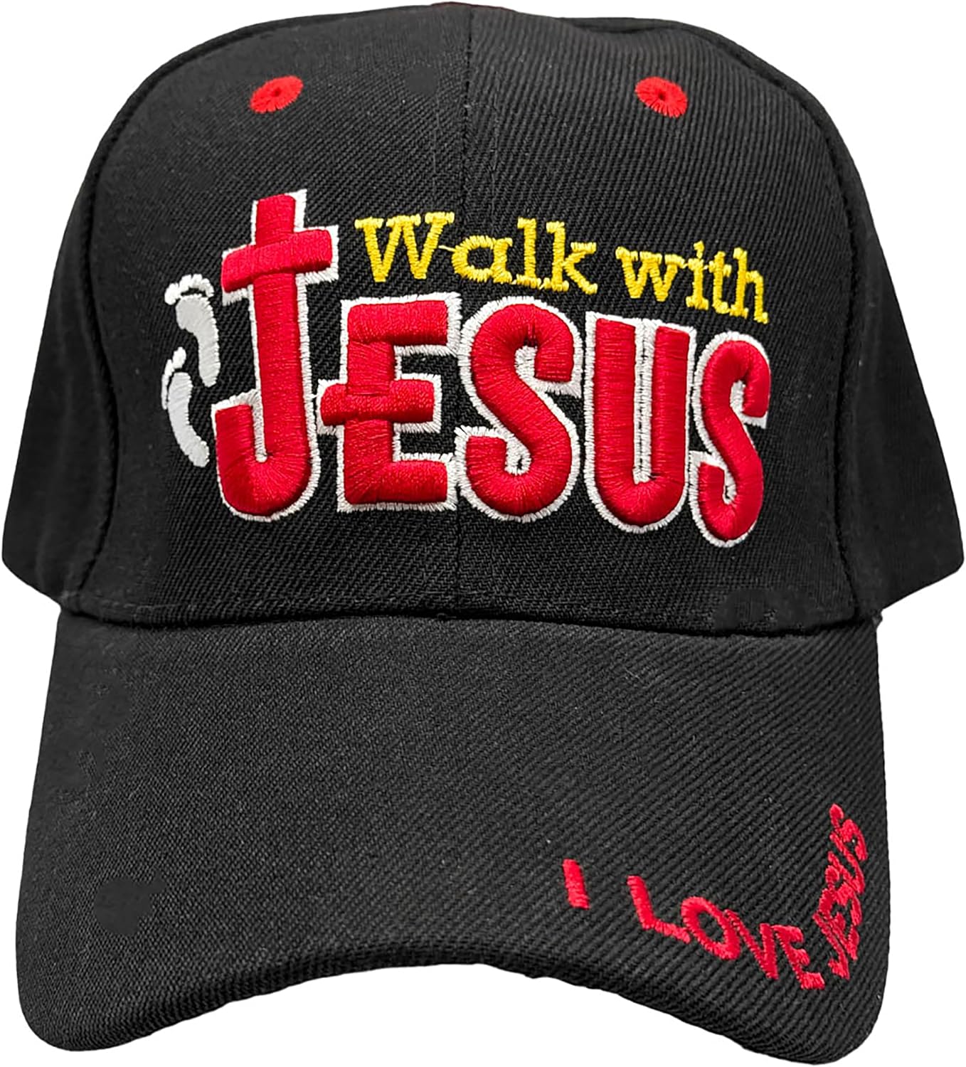 Black Duck Brand Embroidered Walk with Jesus Adjustable Baseball Cap - Multiple Colors Available - Image 2