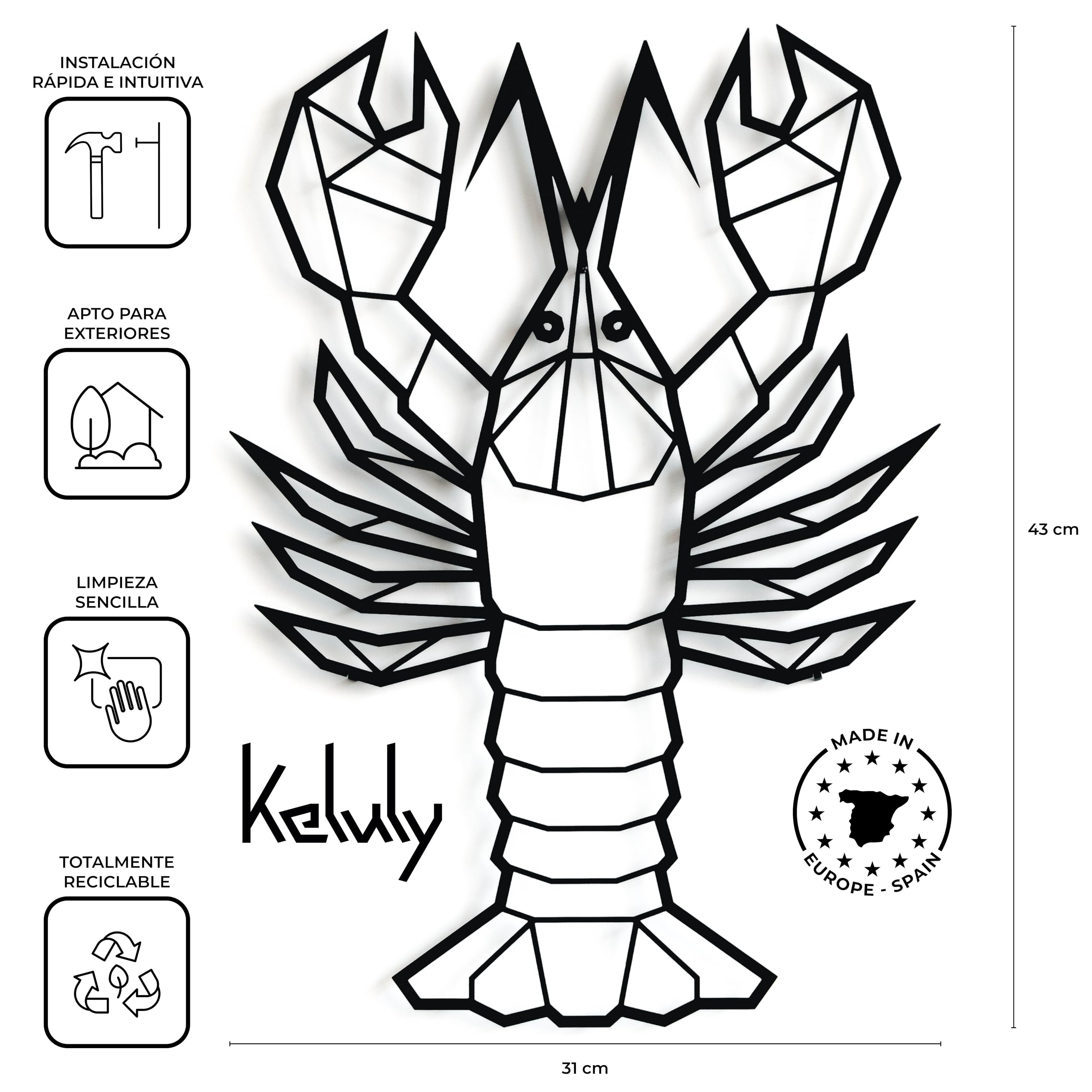 Decorazione Parete Donna Astratta In Metallo - Quadro Linea Singola Minimalista Per Cucina, Soggiorno, 19.2x30 Cm