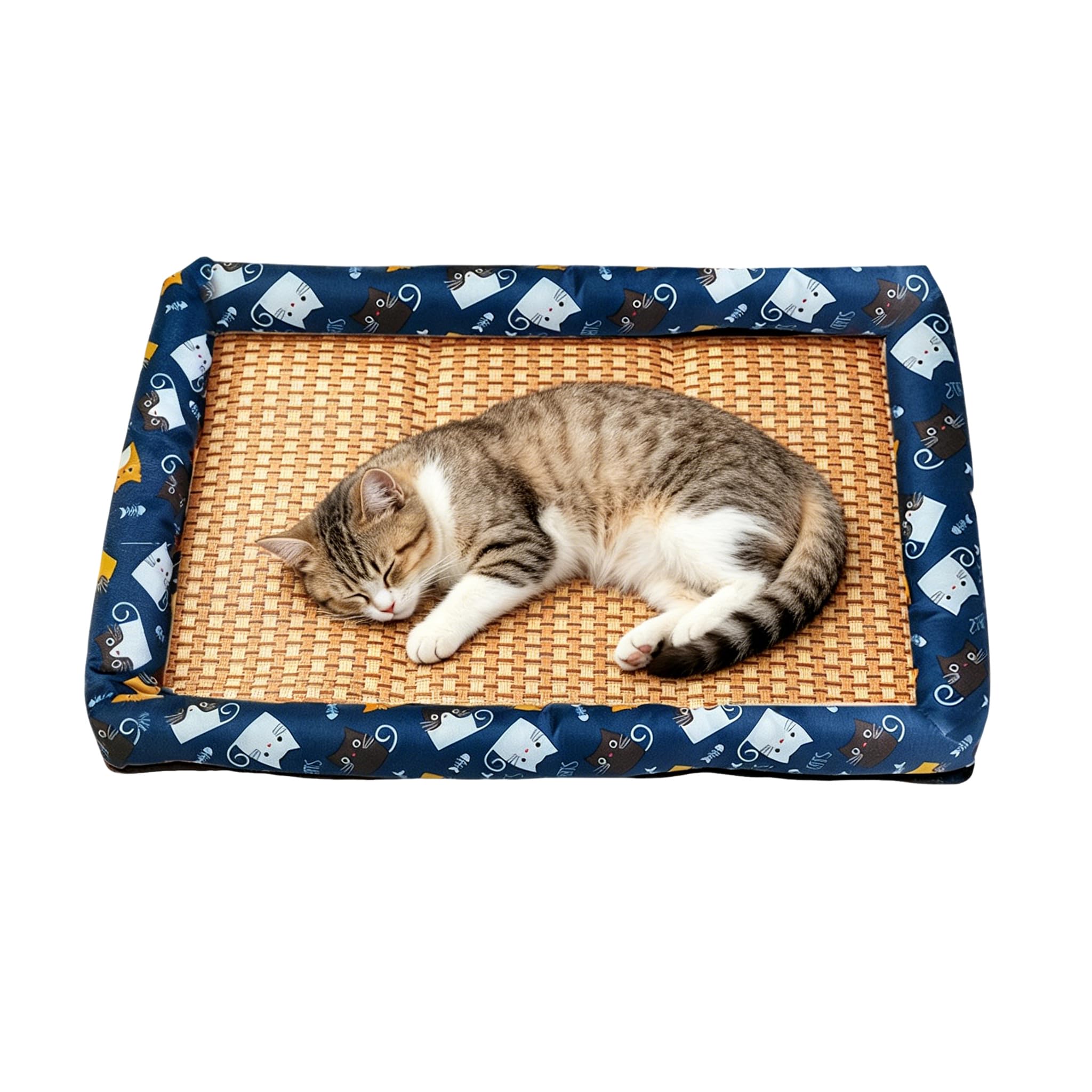 Odot Cama Refrescante de Verano para Perros, Cama Cojín Ortopédica con Base Antideslizante para Gatos, Lavable Mascotas Sofá para Grande Medianos y Pequeños (Azul 01,XXL)