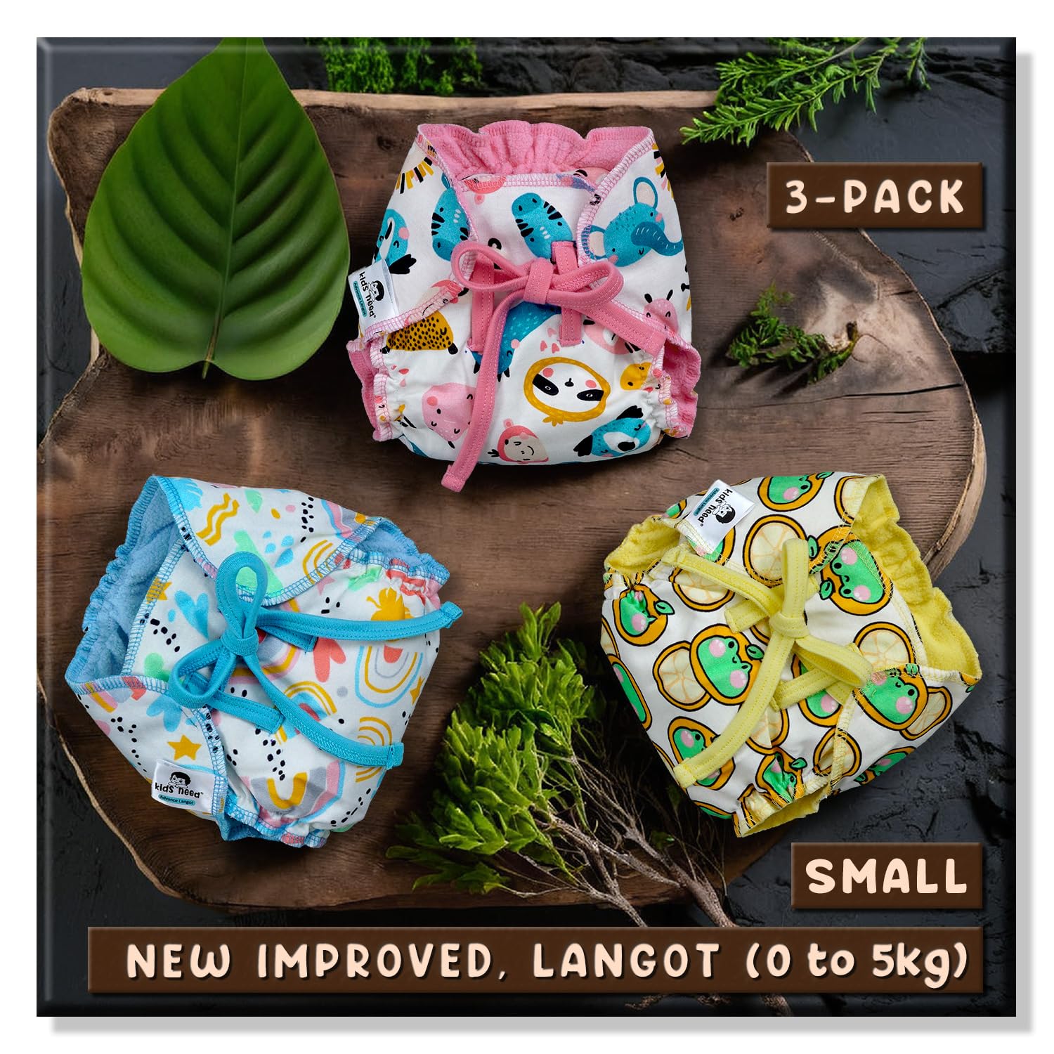 kids need Advance langots for new born 0-6 months, Pack of 3 Small langot super soft cotton cloth nappies for new born baby essentials, Reusable washable nappy L1S-image-17