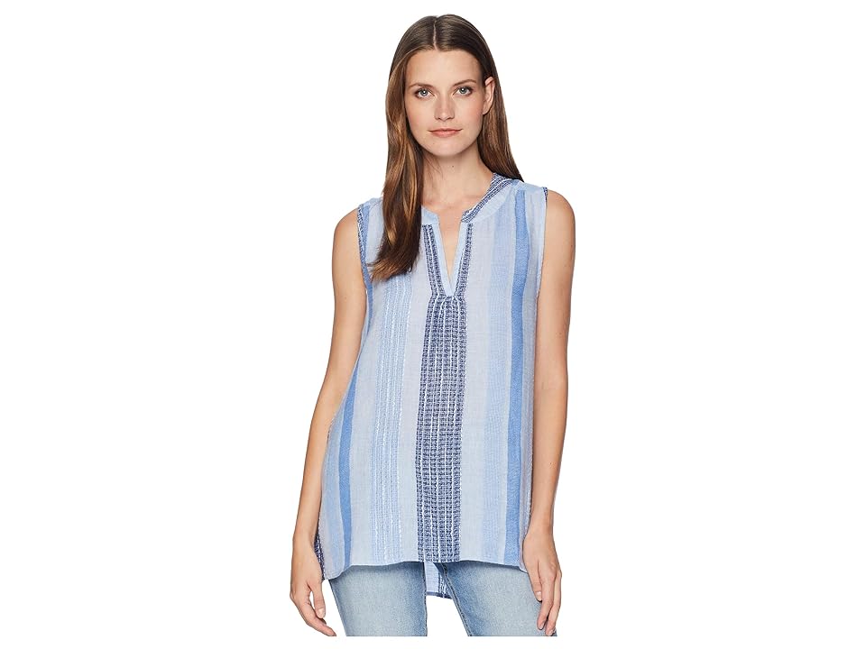 

Dylan by True Grit Woven Indigo Linen Sleeveless Hi-Lo Tunic (Chambray) Women's Blouse