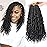 LMZIM 14 Inch Goddess Box Braids Crochet Hair for Black Women - 8 Packs Synthetic Hair Extension,Bohemian Boho Box Braids Crochet Braid Curly Ends1B
