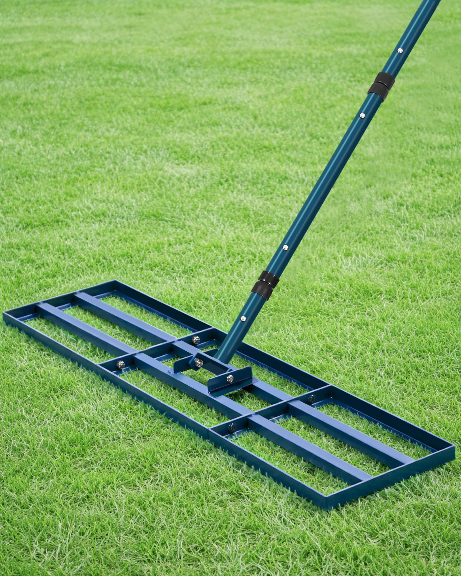 Photo 1 of Lawn Leveling Rake, 45x10 Inch Yard Leveling Rake for Soil with 78'' Adjustable Steel Handle, Level Soil Sand Dirt Ground Surfaces Easily, Ideal for Backyard, Garden, Golf Course, Pasture, Farm
