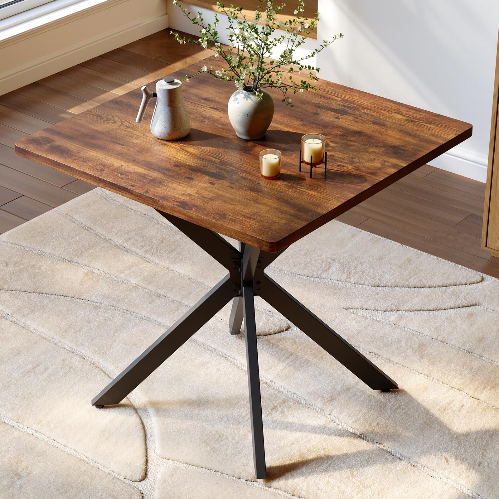 Unovivy 31.5" Small Square Dining Table for 2-4