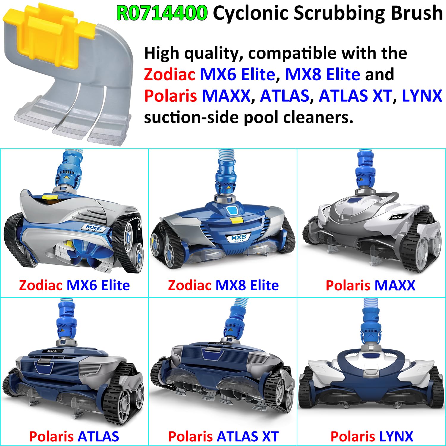 Amazon.com: 4-Pack Brushes Replacement for Zodiac MX6 Elite, MX8