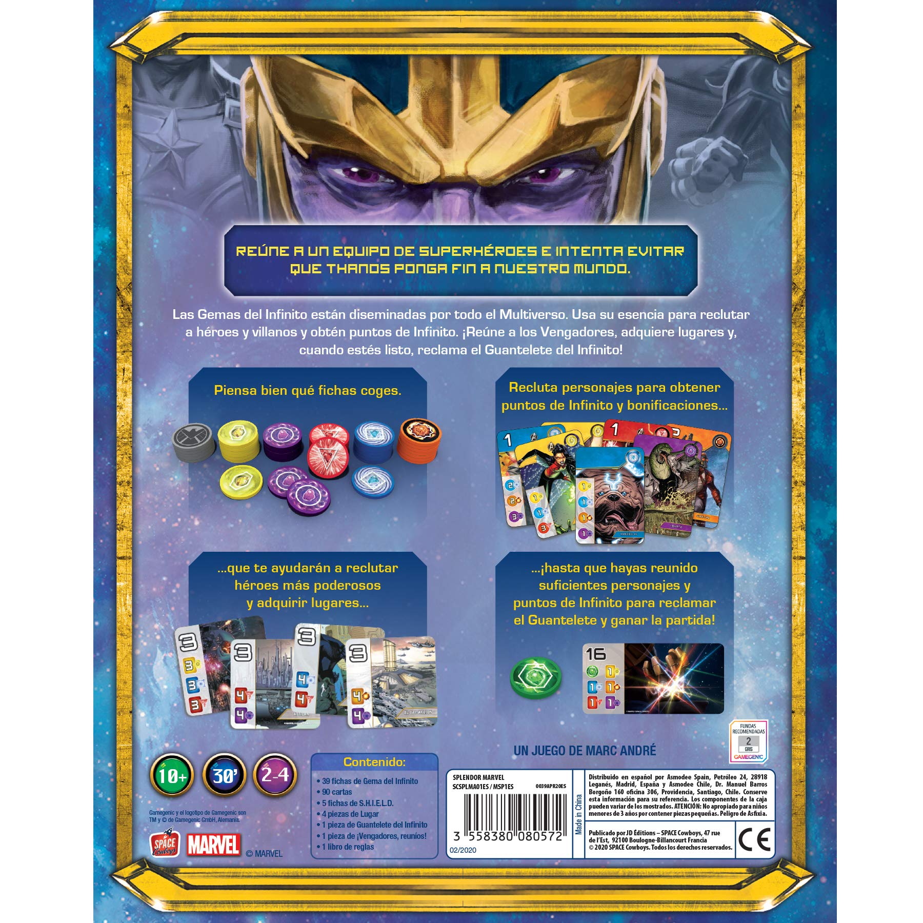 JUEGO DE MESA ASMODEE SPLENDOR MARVEL PEGI 10- versione spagnola