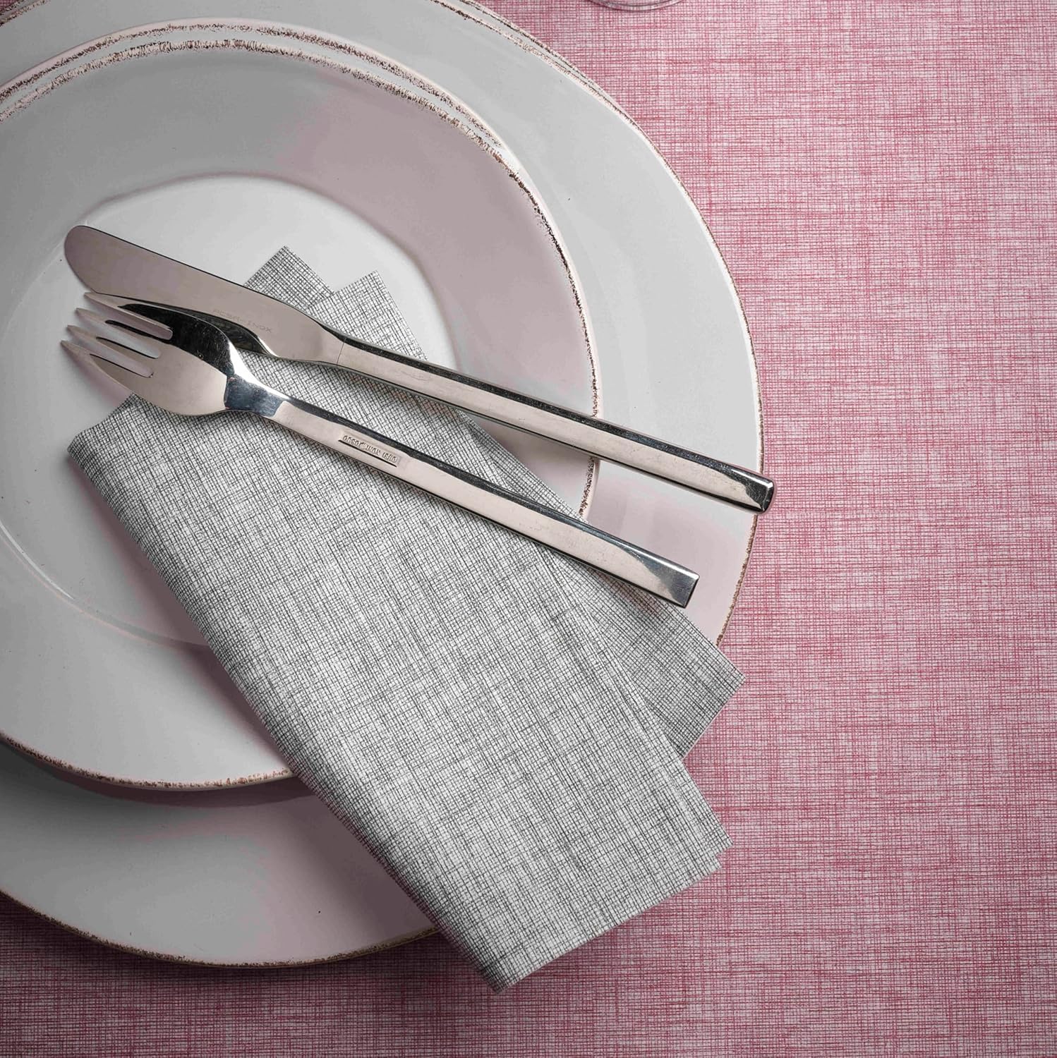 Servilletas desechables ecológicas, compostables, similares a la tela, 40 x 40 cm, ¼ pliegue BIO-EASY en aspecto de lino, ideales para bodas, bautizos, comuniones, cumpleaños, 600 unidades (taupe)