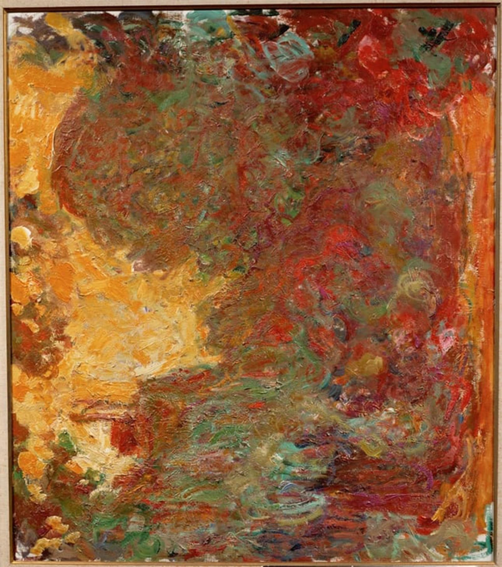 SERENDIPITP Vintage Picture Print on Canvas Wall Art Poster the Artist's View From the Gardenroses by Claude Monet Artwork Print Poster for Wall Decor 60x90cm