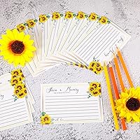 Vista 4 de Zonon 50 tarjetas de memoria con diseño de girasol, con texto en inglés "Share a Memory Card", para celebración de la vida, decoración de bodas