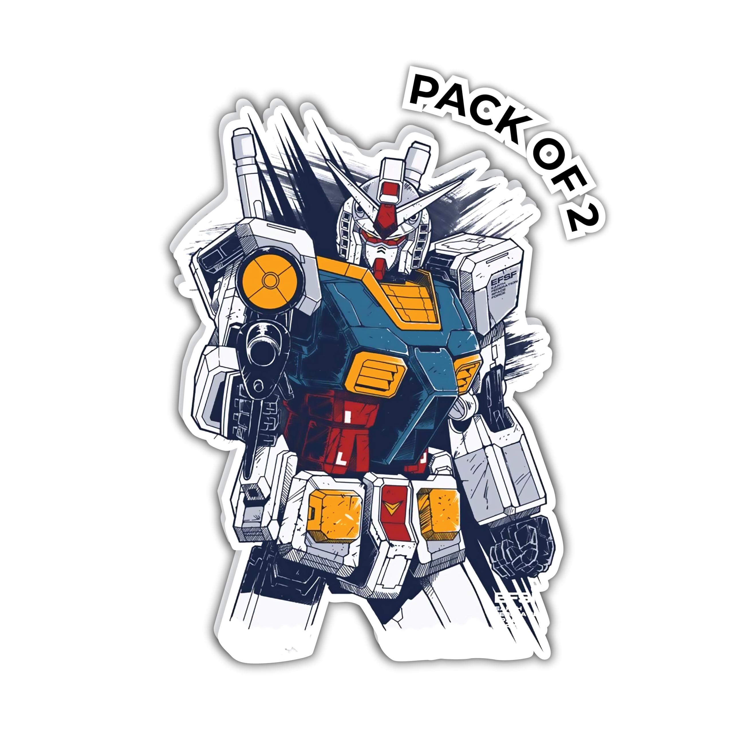 IMPERIAL VIBES - Gundam Love Sticker - Vinyl Decal Car – Indoor and Outdoor Use – Waterproof for Waterbottle Stickers, Laptop, iPad, Wall décor -