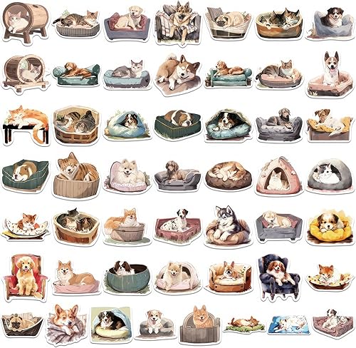 Miniatura 8 de Calcomanías de gato negro, 50 unidades, calcomanías góticas de gato, lindas calcomanías estéticas góticas en colores pastel para niñas, niños,