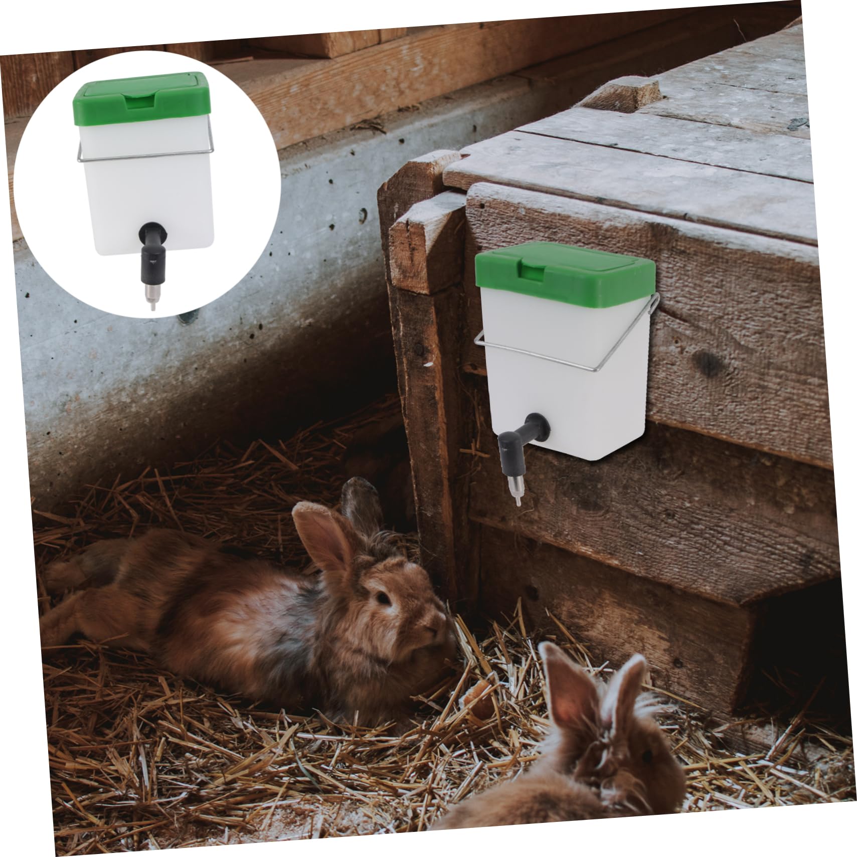 INOOMP 3pezzi Distributore Automatico Per Conigli Bottiglia Per Animali Domestici Facile Da Installare e Pratica Adatta Per Ciotole e Box Per Del Coperchio