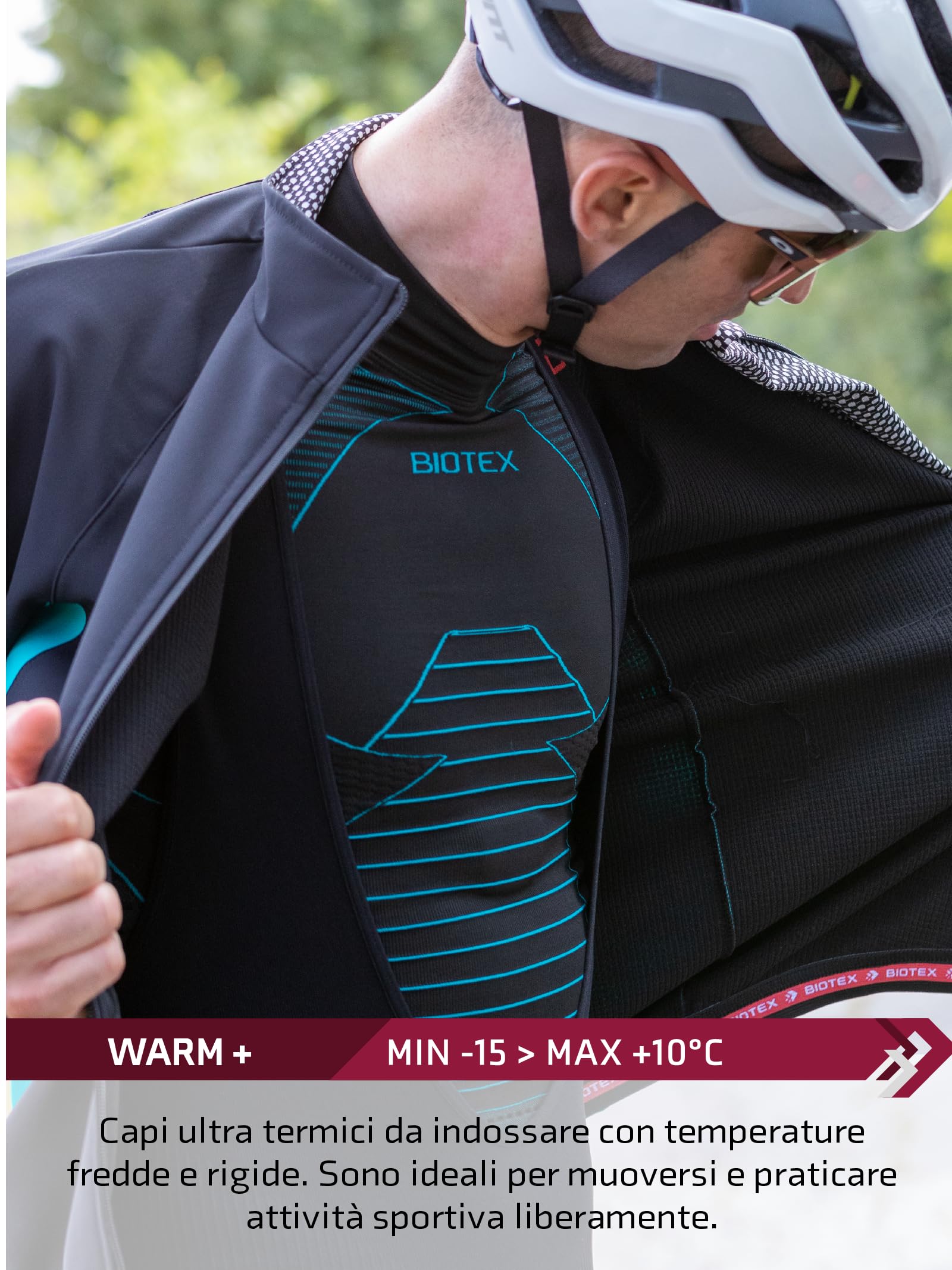 BIOTEX Lupetto Icebreak per Ciclismo e Running, Intimo Tecnico Sportivo, Maglia Termica con Multi Zone 3D