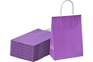 SUNCOLOR Small Purple Party Favor Bags with Handle