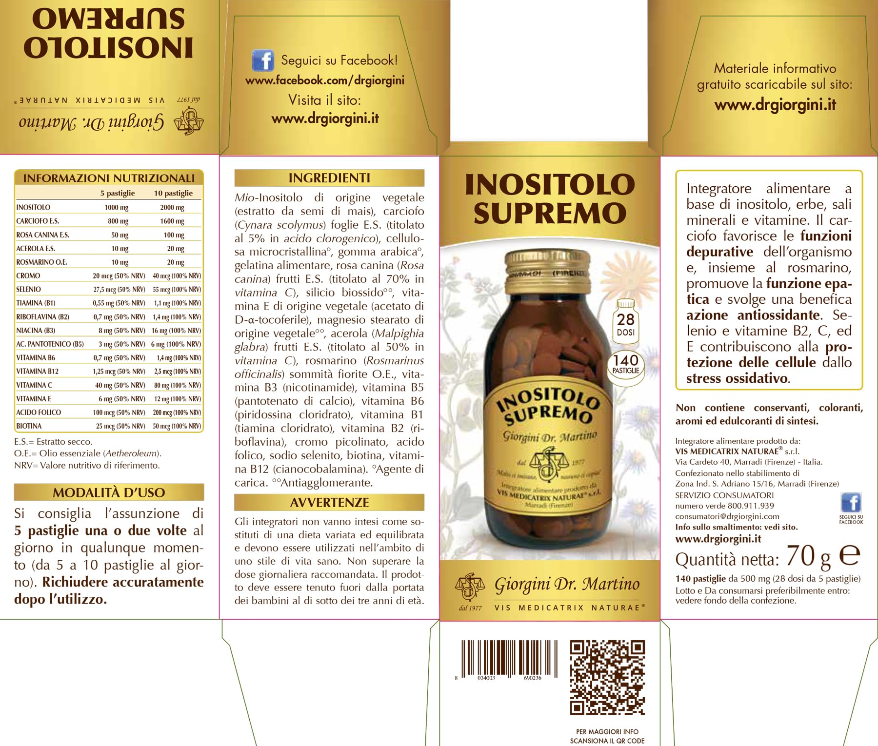 INOSITOLO SUPREMO 140 PASTIGLIE