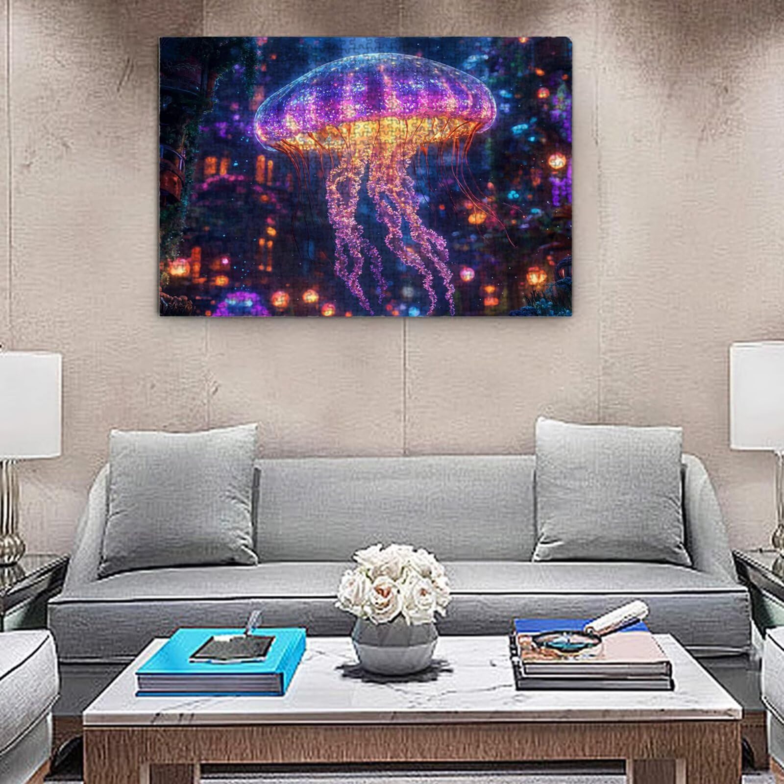 Jigsaw Puzzle, 6000 Pezzi Puzzle Classici, Medusa Puzzle Rilassamento Intelligence, Mpossibile Difficile Puzzles impegnativo per adulti Puzzles per Gioco Familiare, Regalo per Amore Amico Viola K0F924