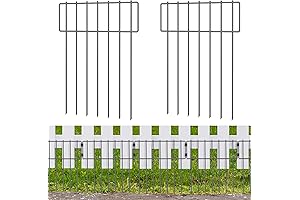 20 Pack Animal Barrier Fence, Rustproof Metal Wire Panels Ground Stakes Fence
