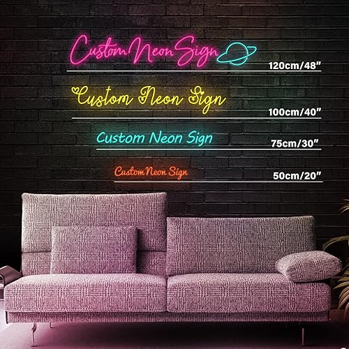 Miniatura 4 de IOKSBACU - Letrero de neón personalizable para decoración de pared de boda, luces LED de neón personalizables para regalo de fiesta, día de San