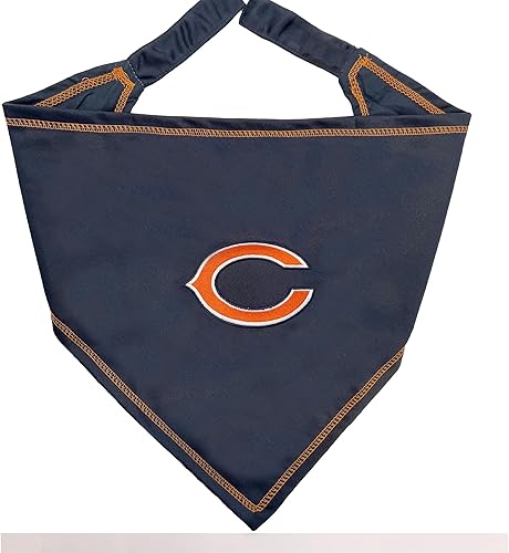 Pets First NFL Chicago Bears TIE - Bandana grande y extra grande. Bufanda para perro y gato, para mascotas, bandana para fiesta del día del juego