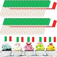 Vista 11 de 1000 banderas de palillos de dientes de México, palillos de dientes de la bandera mexicana, adornos para cupcakes de México, mini palillos