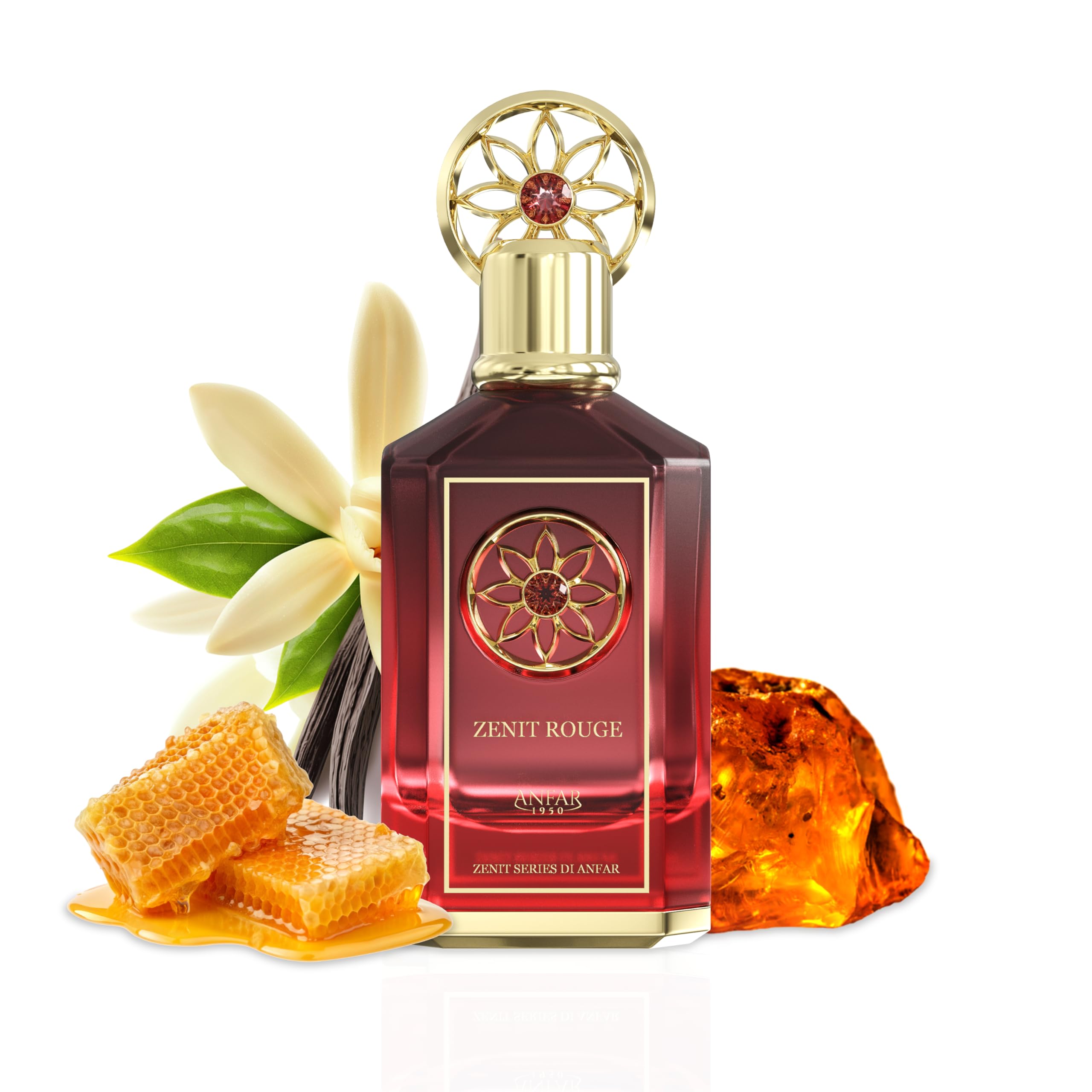 1950 ZENIT ROUGE Unisex Extrait de Parfum, 100 ml, Coconut, Honey, Vanilla, Tobacco, Agarwood,for MEN AND WOMEN.