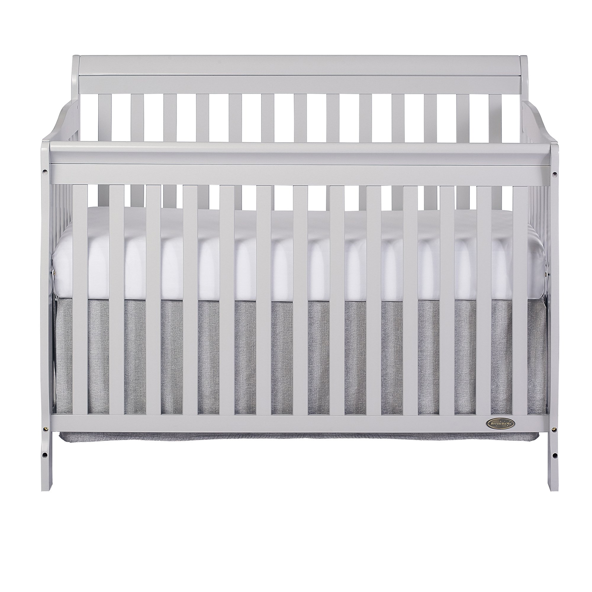 Dream On MeAshton 4-In-1 Convertible Crib In Grey, Greenguard Gold, JPMA Certified, Non-Toxic Finishes, Features 4 Mattress Height Settings, Made Of Solid Pinewood