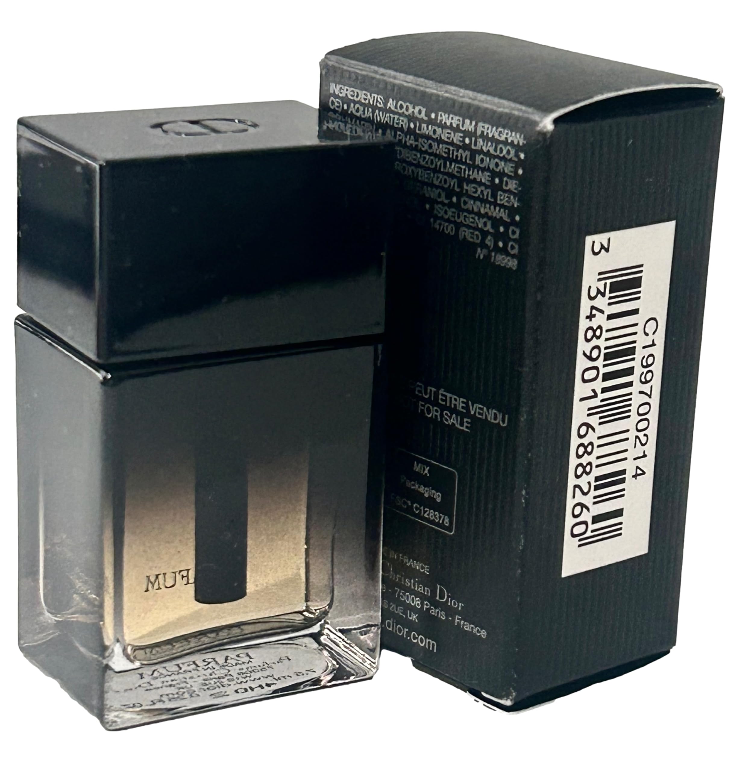 Dior HOMME PARFUM Men Perfume MINI SMALL TRAVEL SIZE Splash On 7.5 ml / 0.25 Fl oz - 8260