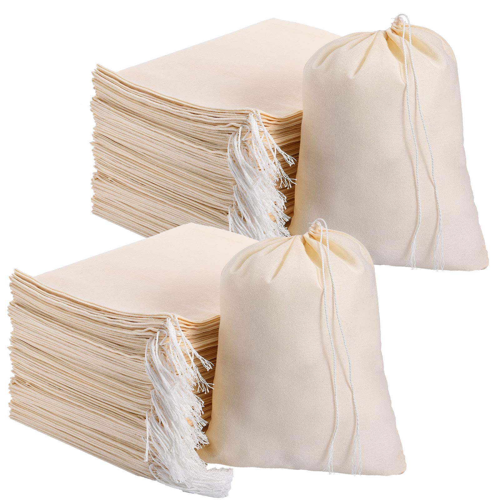 Sacs en mousseline de coton de qualité supérieure 20x25cm pour herbes et bijoux - 7