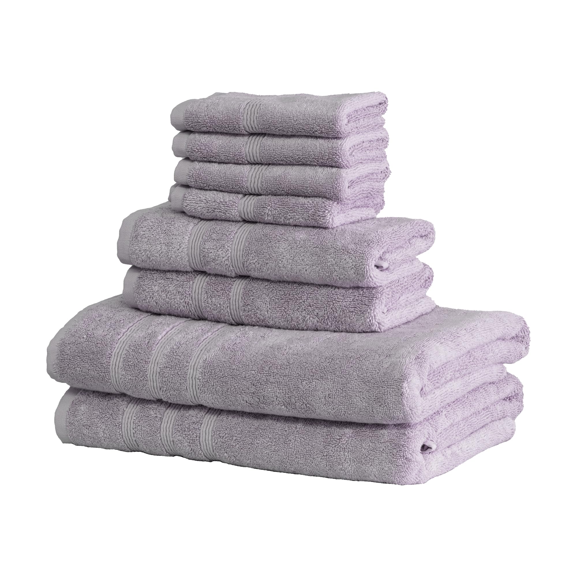 Mosobam Juego de toallas de baño turcas de 8 piezas, 30 x 58 pulgadas, 700 GSM, lavanda Aura | Juego de 2 toallas de baño, 2 toallas de mano y 4 paños, viscosa de 700 g/m² hecha de bambú y algodón turco del Egeo