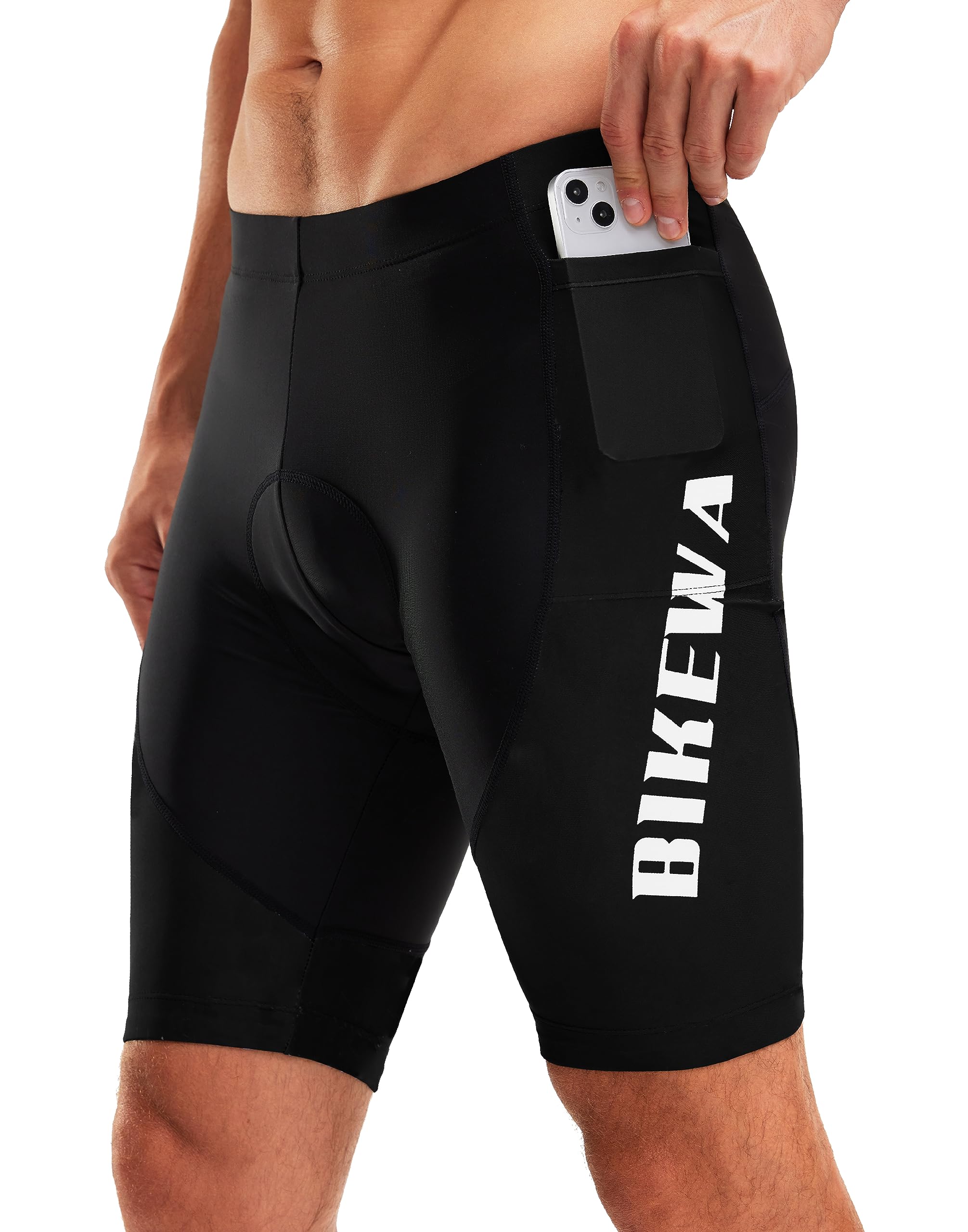 Bikewa Men's Bike Shorts 4D Padded Cycling White Dot Large for sale