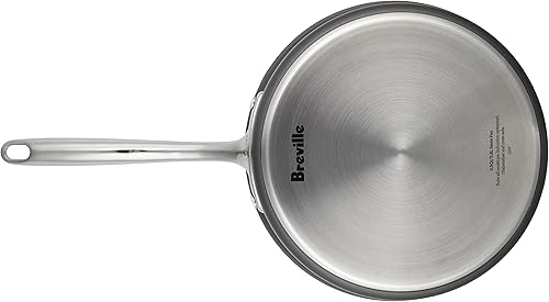 Miniatura 3 de Breville - 84478 Breville Thermal Pro Sartén antiadherente anodizada dura con tapa, 2 cuartos de galón, color gris