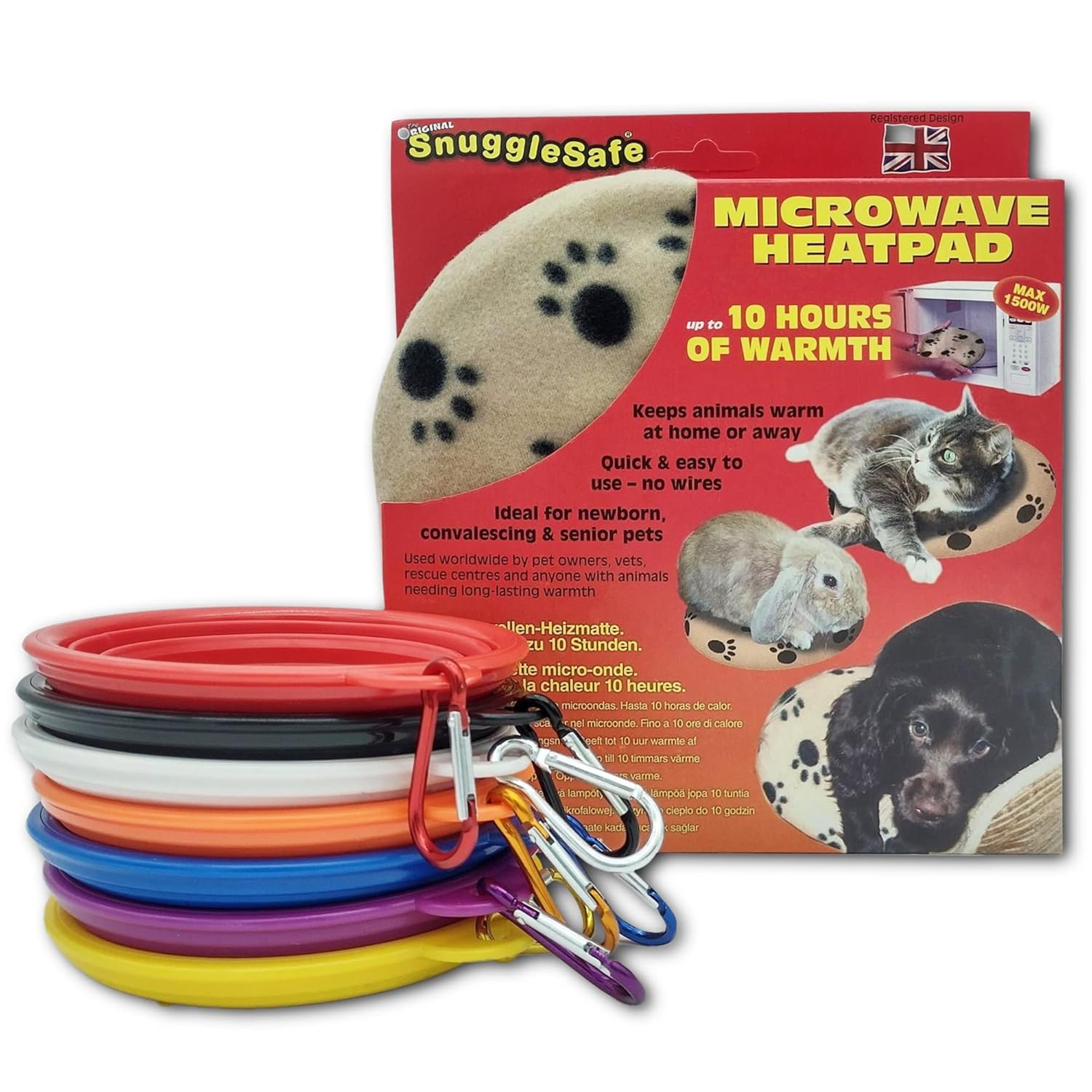 Angel Oak Nutrition Pet Heating Pad by Snuggle Safe with Pet Bowl