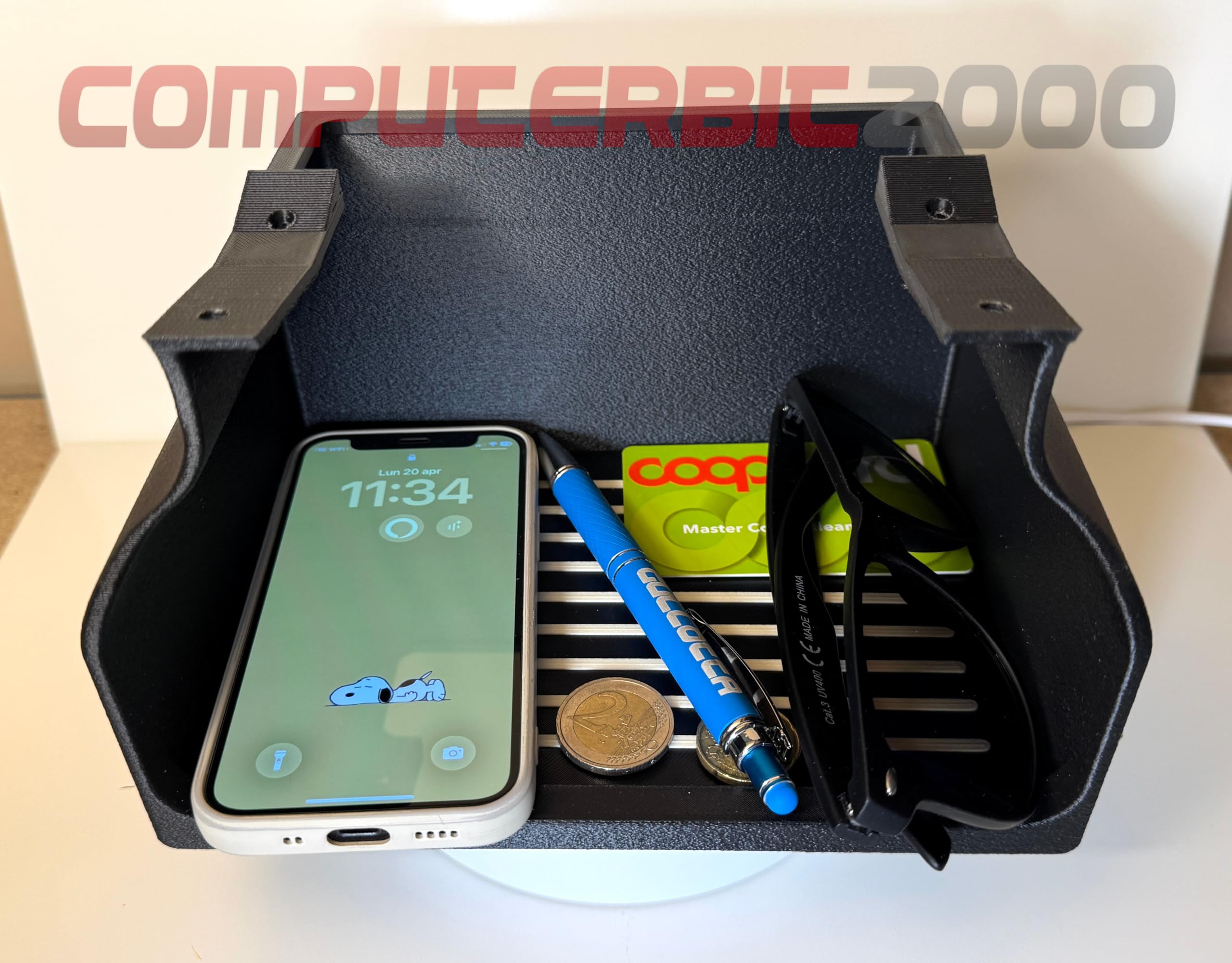 Generico Portaoggetti Citroen AMI Opel Rocks FIAT Topolino vano Organizer ripiano Accessori ComputerBit2000