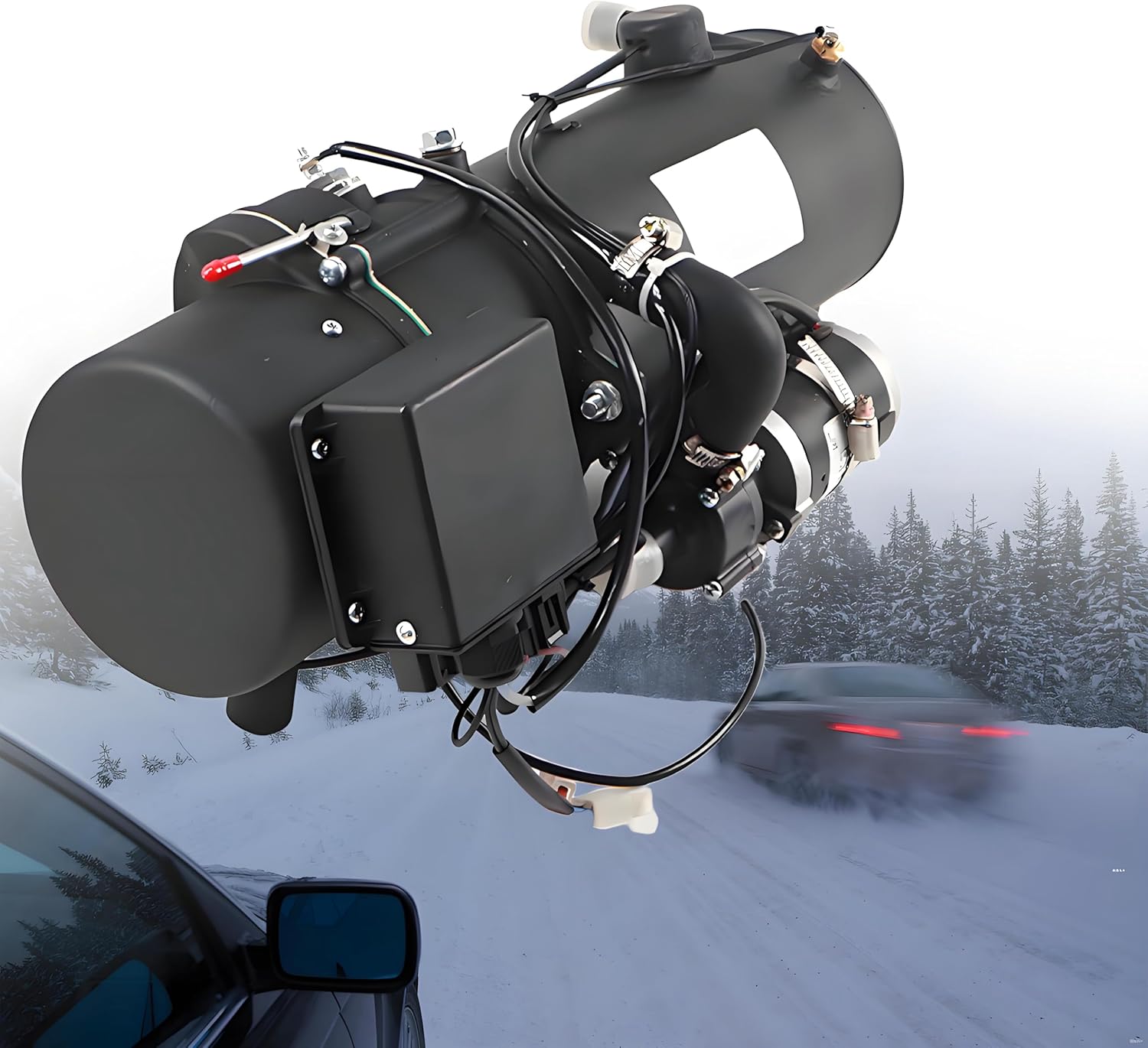 Hydronic Coolant Heater, 10KW/16KW/30KW Liquid Fuel Heater, Powerful Performance, Long-Lasting Heating, Diesel Water Heater for Car Truck Lorry (16KW12V)